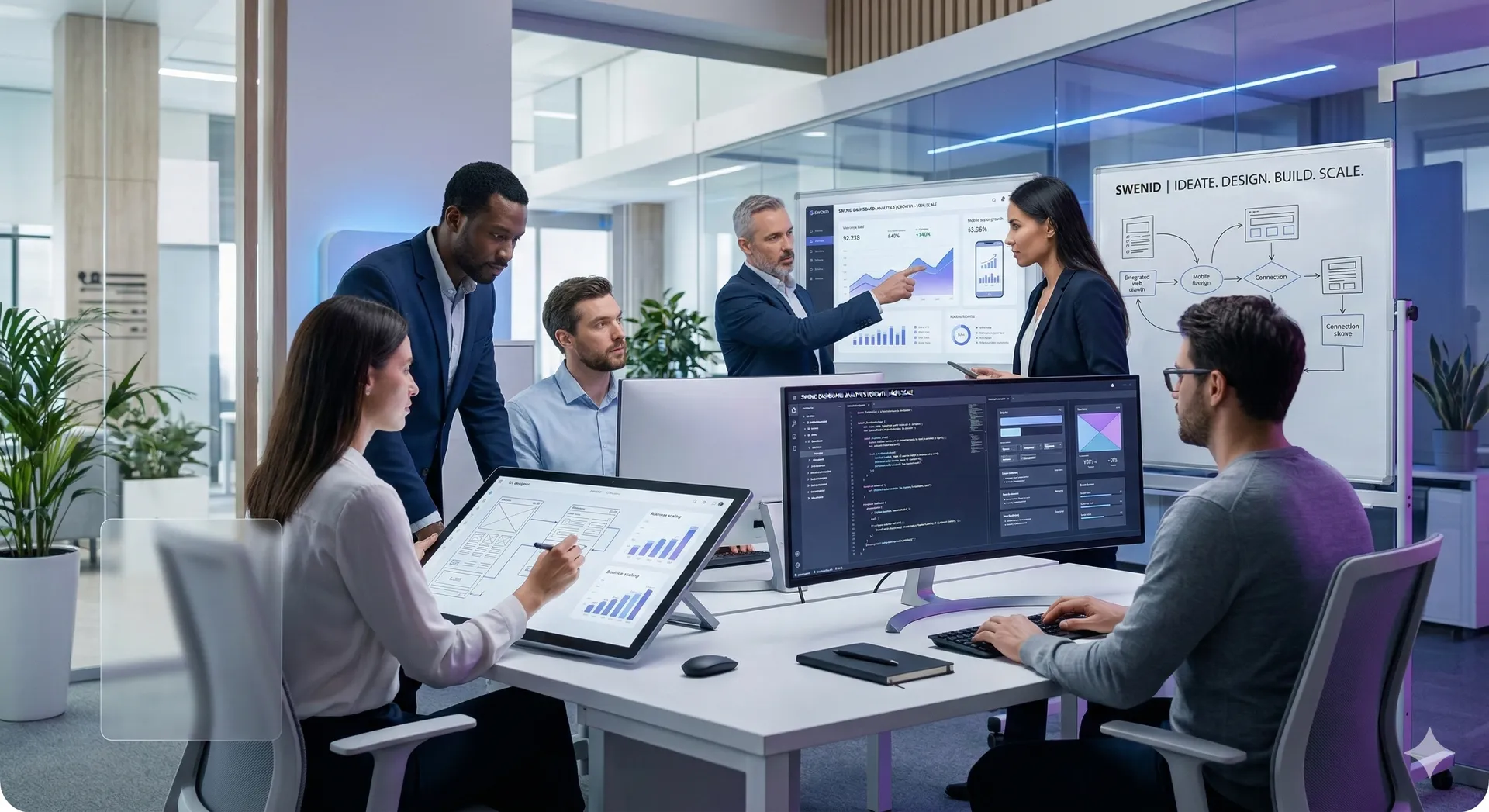Digitales Innovationsteam bei der Arbeit